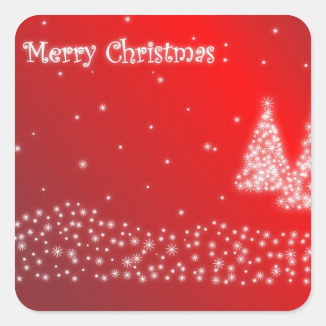Adesivo Quadrado Feliz Natal (Frente)