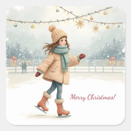 Adesivo Quadrado Feliz Natal!