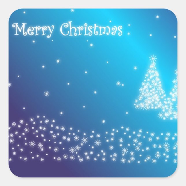 Adesivo Quadrado Feliz Natal (Frente)