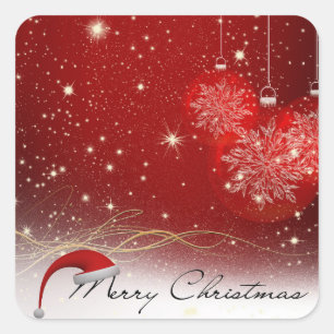 Adesivo Quadrado Feliz Natal