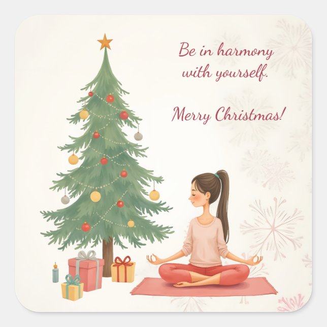 Adesivo Quadrado Feliz Natal! (Frente)