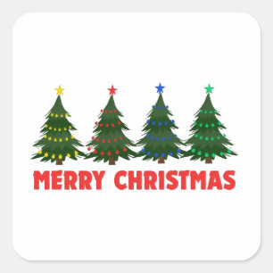 Adesivo Quadrado Feliz Natal