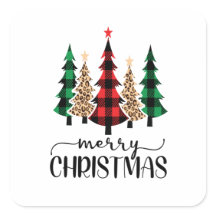 Feliz Natal Árvores Xadrez Vermelho Verde Preto