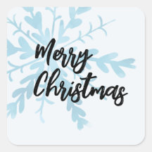 Feliz Natal Floco de Neve Azul Fofo