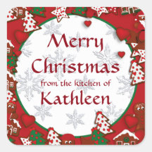 Feliz Natal Gingercake Gift Sticker