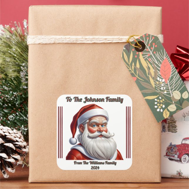 Adesivo Quadrado Feliz Natal Joyful Sticker (Feriado)