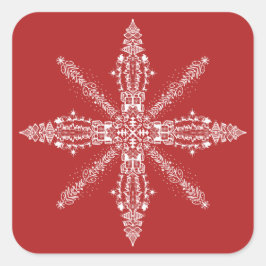 Adesivo Quadrado Feliz Natal Palavras e Imagens Escondidas