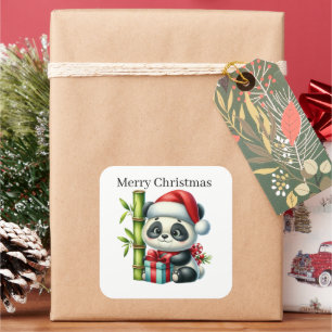 Adesivo Quadrado Feliz Natal Pano de Férias