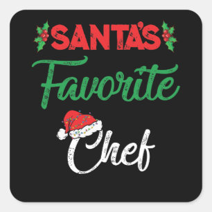 Adesivo Quadrado Feliz Natal Papais noeis Favoritos Chef Natal