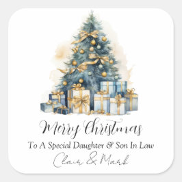 Adesivo Quadrado Feliz Natal personalizado