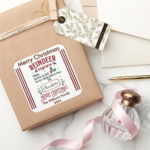 Adesivo Quadrado Feliz Natal Vestido