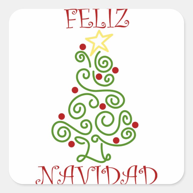 Adesivo Quadrado Feliz Navidad (Frente)