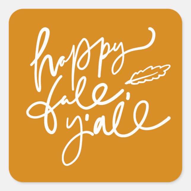 Adesivo Quadrado Feliz outono Y (Frente)