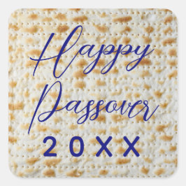 Adesivo Quadrado Feliz Passover Matzo