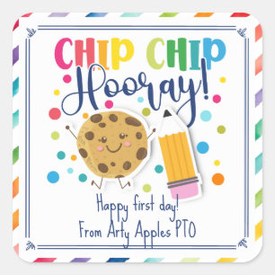 Adesivo Quadrado Feliz primeiro dia de culinária