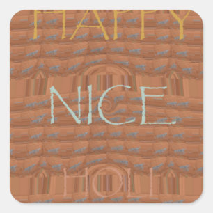 Adesivo Quadrado Feliz Quênia Red Zebra Hakuna Matata motif De