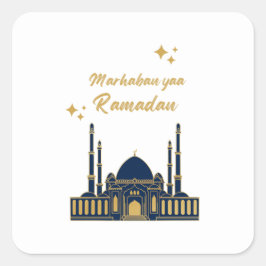 Adesivo Quadrado Feliz Ramadan Kareem - Eid Mubarak cita