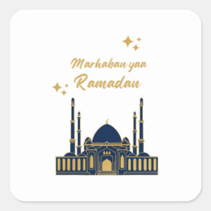 Adesivo Quadrado Feliz Ramadan Kareem - Eid Mubarak cita