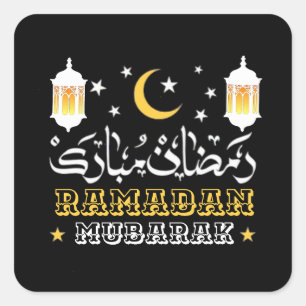 ADESIVO QUADRADO FELIZ RAMADAN MUBARAK KAREEM 2024
