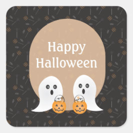 Adesivo Quadrado Feliz Tráfico Ou Tratamento De Fantasmas De Hallow