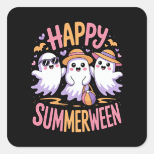 Adesivo Quadrado Feliz Verão entre as Bruxas de Verão
