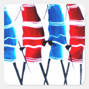 Adesivo Quadrado Felizes Pessoas Maasai Guerreiros Andando Impressã