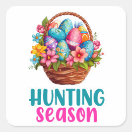 Adesivo Quadrado Felz pascoa - Animais