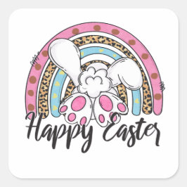 Adesivo Quadrado Felz pascoa Para Você E Seu!