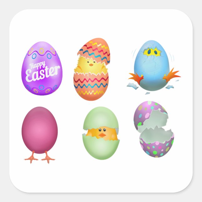 Adesivo Quadrado Felzs pascoa (Frente)