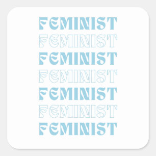 Adesivo Quadrado Feminista Bonita