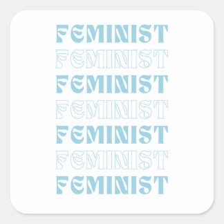 Adesivo Quadrado Feminista Bonita