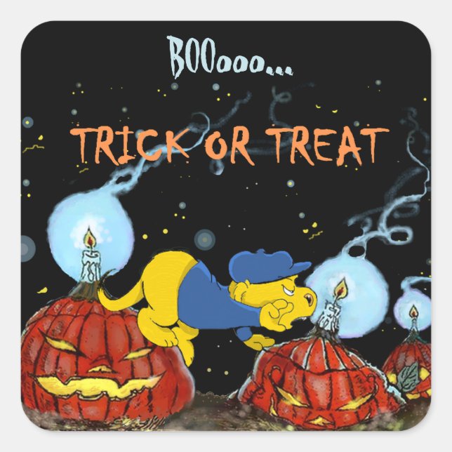 Adesivo Quadrado Ferald e o Rotten Pumpkins (Frente)