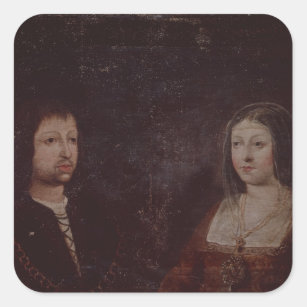 Adesivo Quadrado Ferdinand II de Aragon e de Isabella mim do