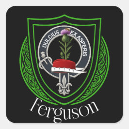 Adesivo Quadrado Ferguson Scottish Clan Crest 