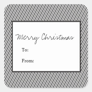 Adesivo Quadrado Feriado de Estrias Festivas a Preto