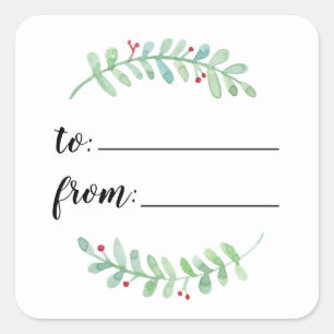 Adesivo Quadrado Feriado de Garland da feliz a partir da troca de p