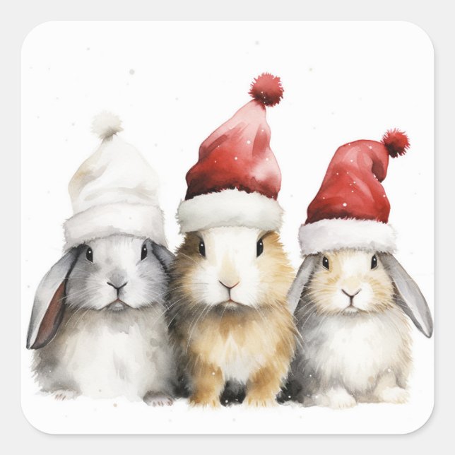 Adesivo Quadrado Feriado de Natal (Frente)