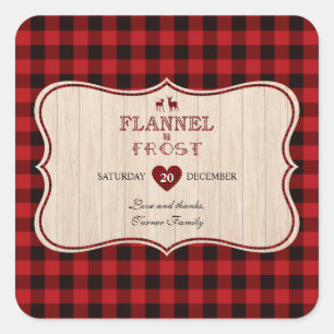 Adesivo Quadrado Feriado de Natal Flannel e Frost Lumberjack