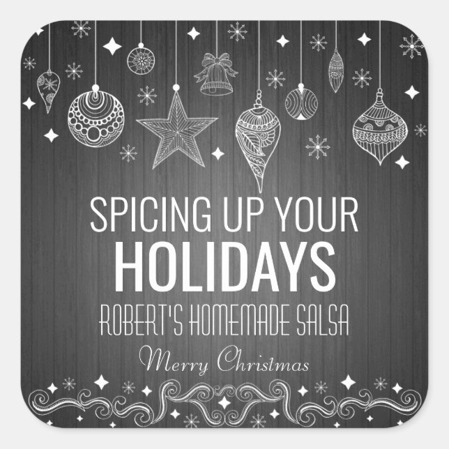 Adesivo Quadrado Feriado de Salsa Homemade Personalizado (Frente)