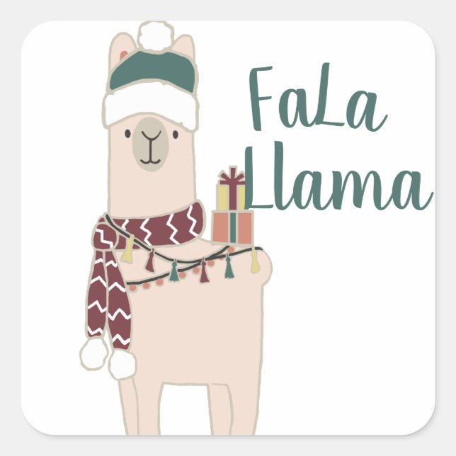 Adesivo Quadrado Feriado Fa La Llama design (Frente)