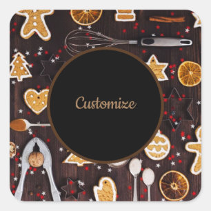 Adesivo Quadrado Feriado Personalizado