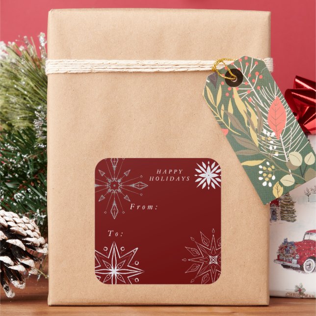 Adesivo Quadrado Feriado Silver Snowflake (Feriado)