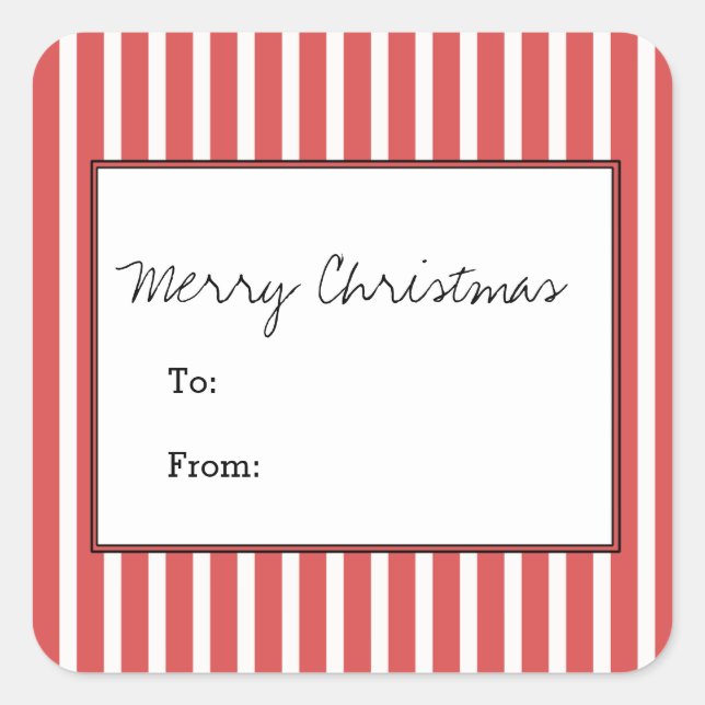 Adesivo Quadrado Feriado Vertical Festivo Vermelho (Frente)