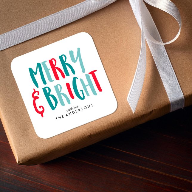 Adesivo Quadrado Feriados felizes e Brilhantes (Criador carregado)