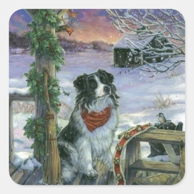 Adesivo Quadrado Feriados Felizes Vintage (Frente)