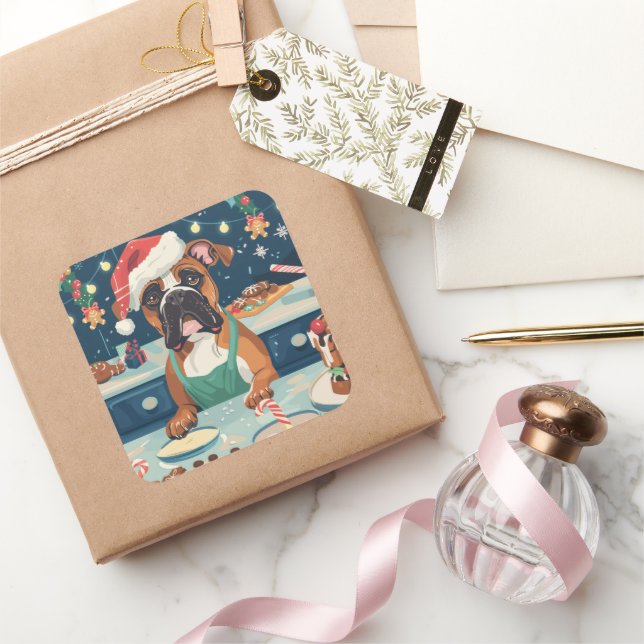 Adesivo Quadrado Férias Boxer Baking: Natal Festivo (Presentear)
