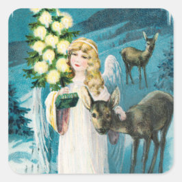 Adesivo Quadrado Férias de Natal Feliz