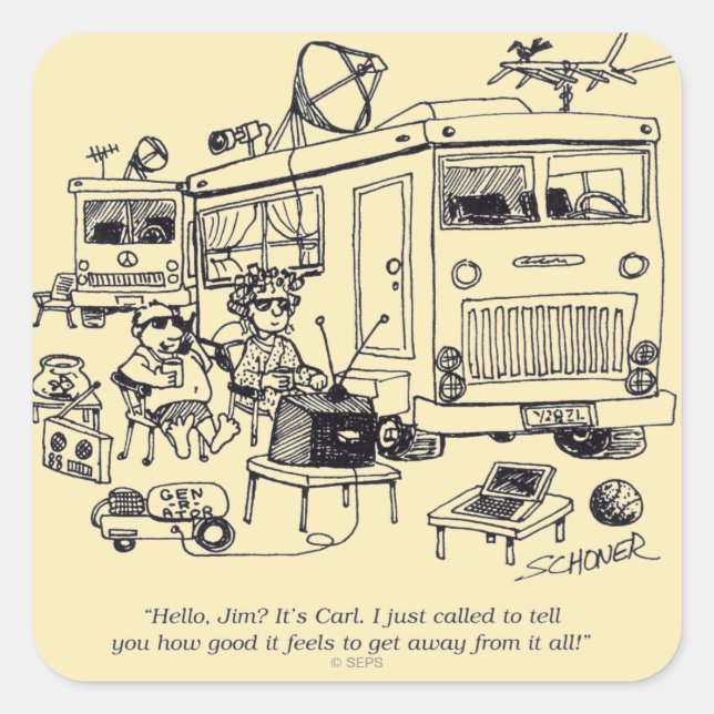 Adesivo Quadrado Férias Familiares (Frente)