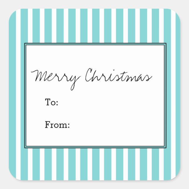 Adesivo Quadrado Férias Festivas Verticais Turquesas Feriado (Frente)