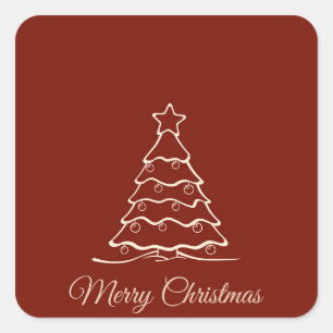 Adesivo Quadrado Férias Natal feliz trendy